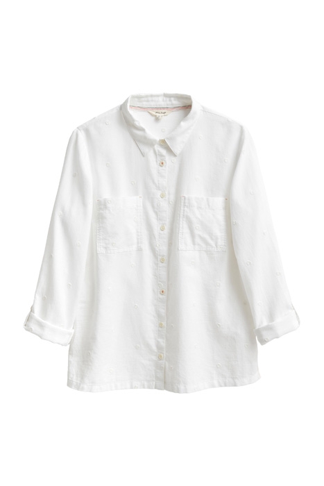 EMILIA ORGANIC COTTON SHIRT IVORY MULTI 1