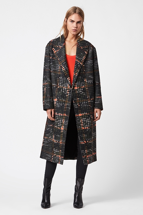 LOTTIE CAMO COAT BLACK/ORANGE 2