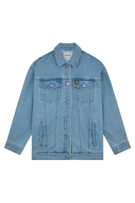 OVERSIZED DENIM JACKET LIGHT RINSE WASH 5