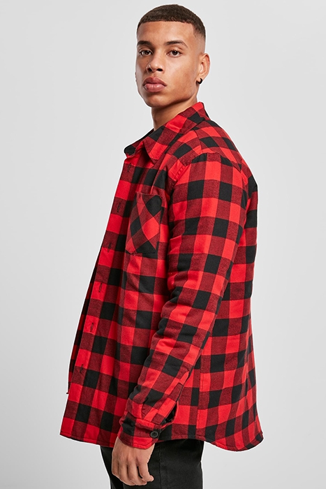 PADDED CHECK FLANNEL SHIRT BLACK/RED 6