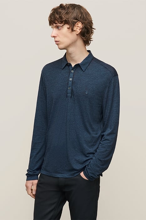 MARTY LS BURNOUT POLO W PSE BLUE TOPAZ 1