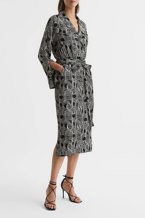 GEORGINA DRESS CREAM/BLACK 3