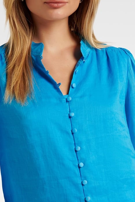 AMELIA BUTTON DOWN BLOUSE VIVID CORNFLOWER 6