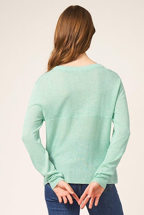 TIE HEM JUMPER LIGHT TEAL 2