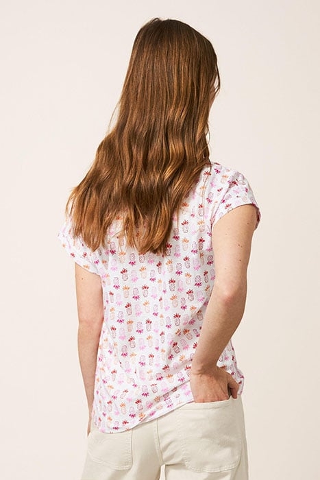 NELLY PRINT TEE ORANGE PRINT 2