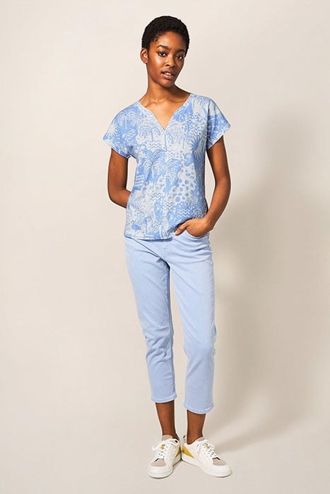 NELLY PRINTED TEE BLUE PRINTED 1