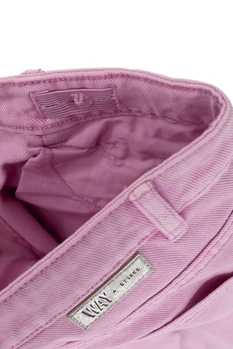 GIRLS’ VIOLET WIDE JEANS WITH FRINGED CUFFS 4