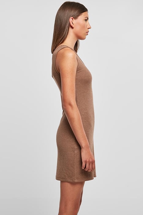 LADIES RIB ONE SHOULDER DRESS DARKKHAKI 7