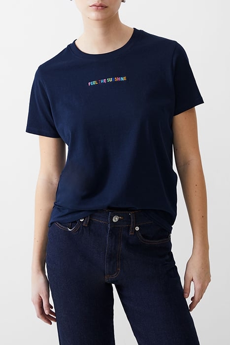 SUNSHINE EMBROIDERED TEE DK NAVY 1