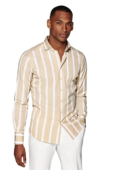 BOLD STRIPE BLOND CAMEL LIGHT BROWN 1