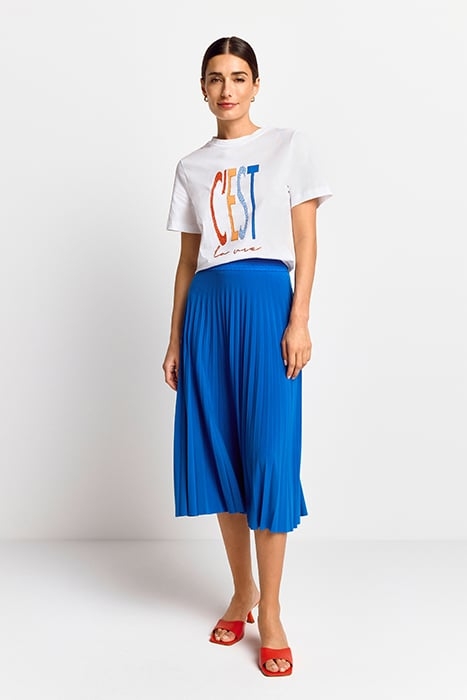 ELEGANT FIT T-SHIRT PRINT ORGANIC WHITE 2