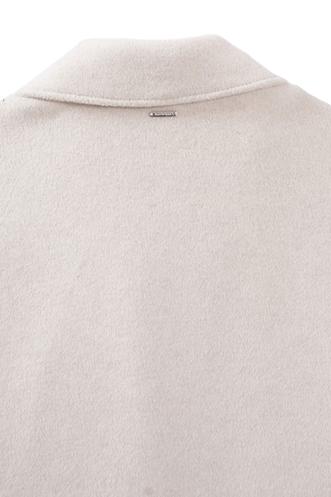 GIRLS’ ECRU DOUBLE-BREASTED LONG COAT 3