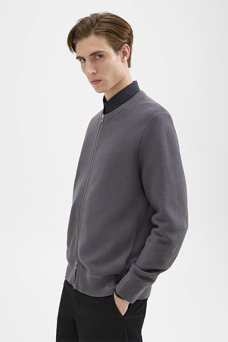 NYLON-WOOL COMBO CARDIGAN GRAPHITE 2