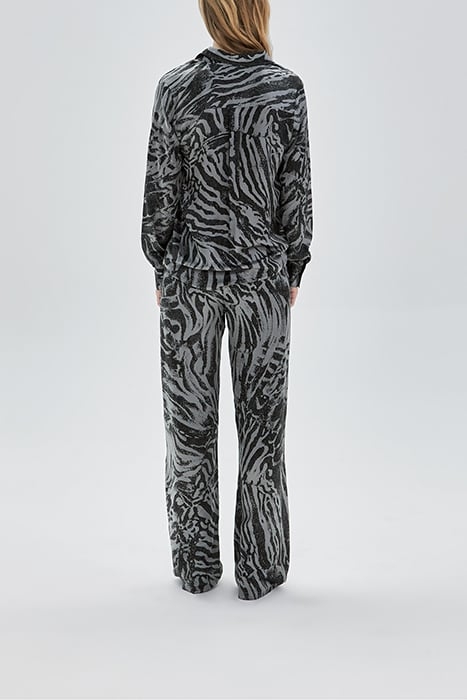 PURE EDITION- GREY ZEBRA PRINT SHIRT GREY 3