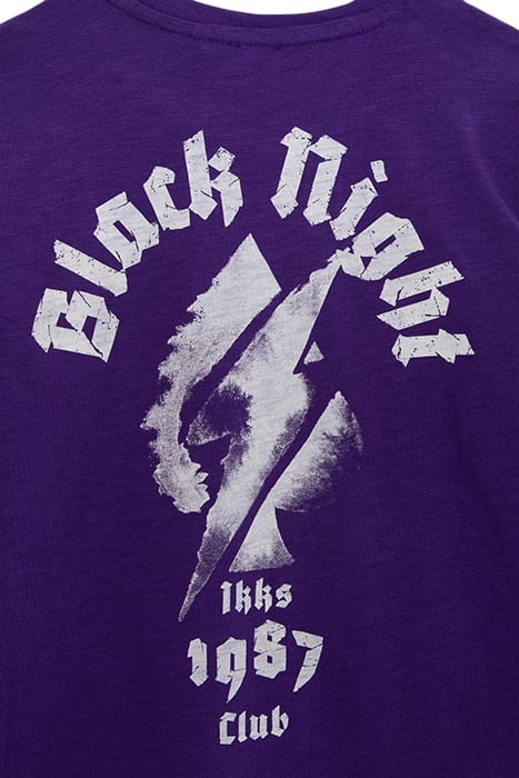 BOYS’ PURPLE T-SHIRT, ACE OF SPADES IMAGE FRONT AND BACK PUR 6