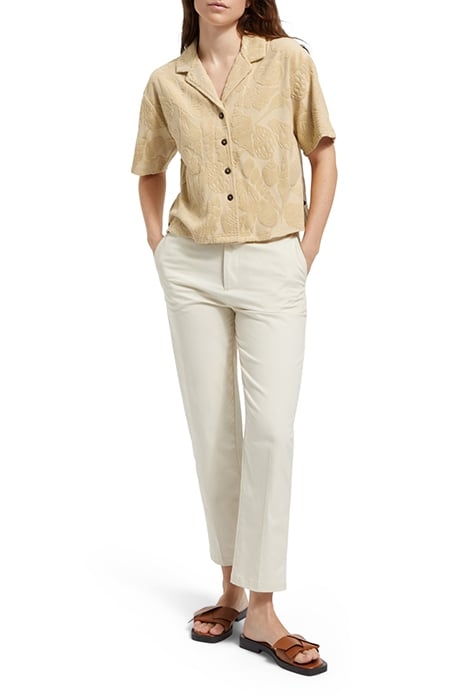 JACQUARD TOWELING CAMP SHIRT MOCCA 3