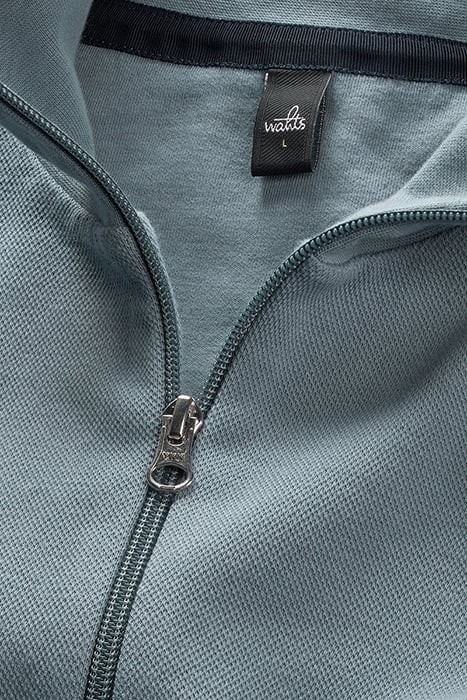 CONNELL | DOUBLE FACE PIQUÉ ZIP-UP CHALK BLUE 2