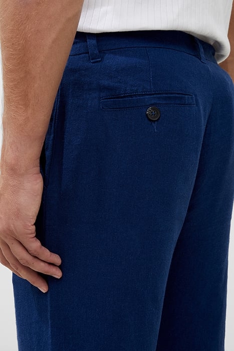 LINEN BLEND TROUSER BLUE 4
