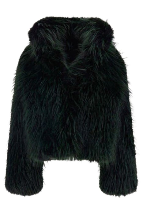 LULA FAUX FUR COAT DARK TORMALITE JACKET MULTI 4