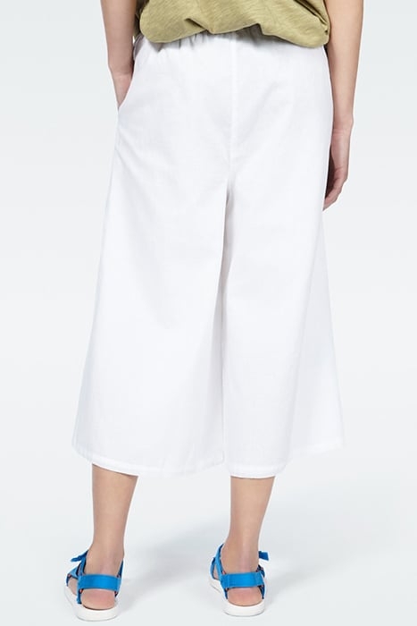 LARGE CROPPED PANTS HIGH WAIST BLANC 2