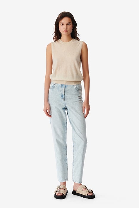 LUCILLA KNITTED SWEATER IN LIGHT BEIGE 2