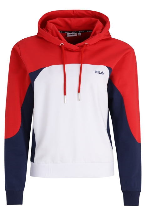 BISIGNANO HOODY BRIGHT WHITE-MEDIEVAL BLUE-TRUE RED 1