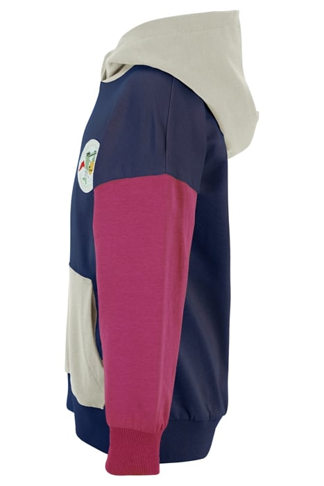 THACKERVILLE OVERSIZED HOODY MEDIEVAL BLUE-ANTIQUE WHITE-CAR 3