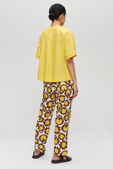 COTTON PRINTED PULL ON PANTS YELLOW 3
