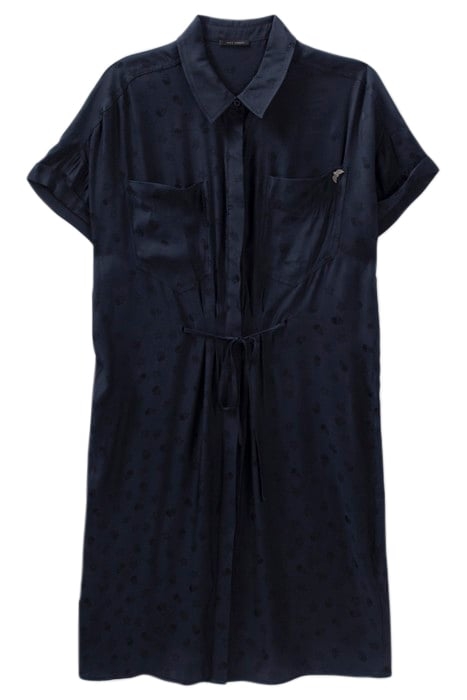 NAVY SKULL JACQUARD SHIRT DRESS 3