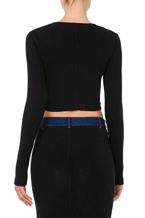 BLACK COTTON KNITWEAR BLACK 2
