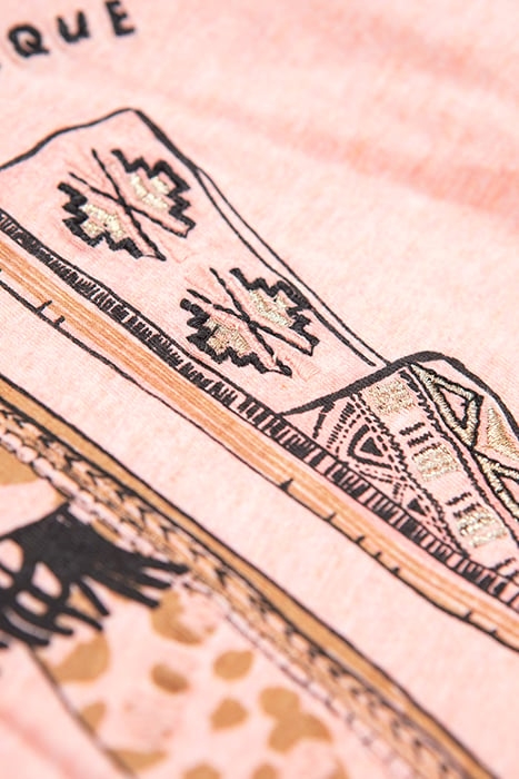 BABY GIRLS’ PEACH T-SHIRT, EMBROIDERY & ESPADRILLES IMAGE 4