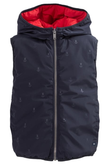 BOYS’ NAVY/RED REVERSIBLE BODYWARMER 1