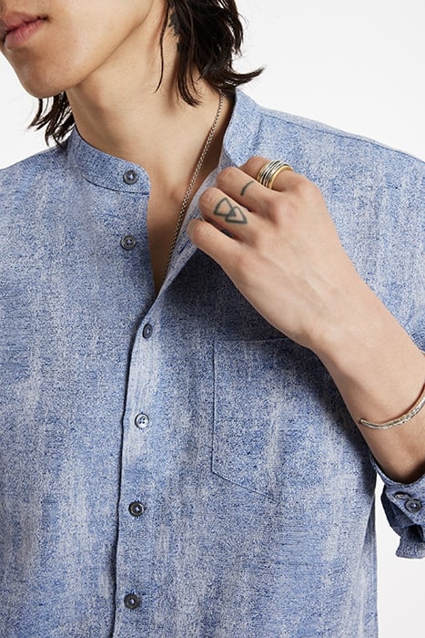 SLIM FIT SHIRT WITH EXTEN DUSTY BLUE 3