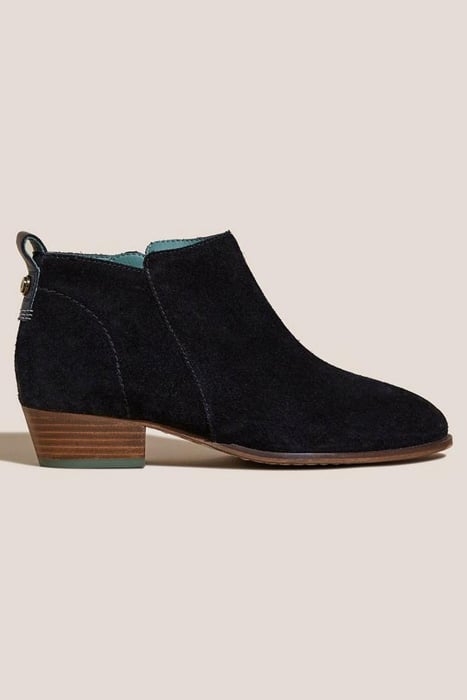 WILLOW SUEDE ANKLE BOOT PURE BLACK 1
