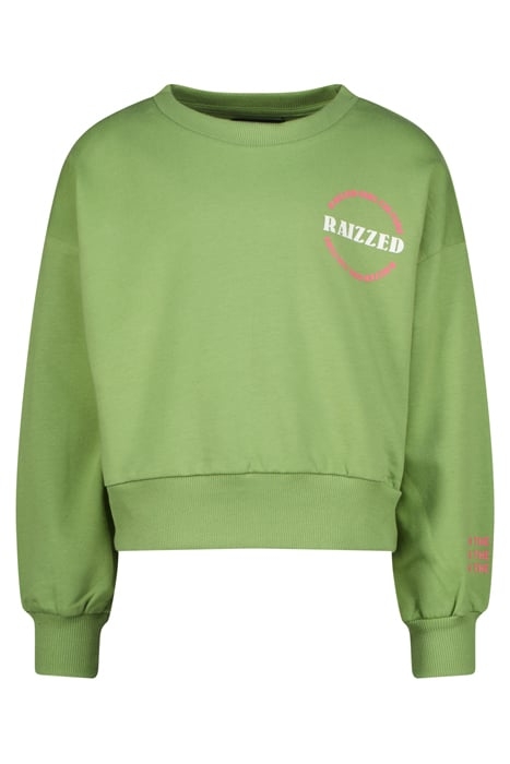 GIRLS LINCOLN SWEATER MOSS GREEN 1