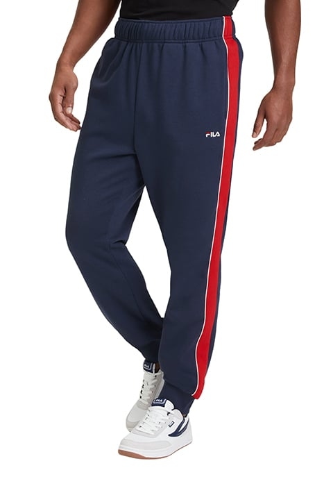 LATIMER TRACK PANTS BLACK IRIS-TRUE RED 1