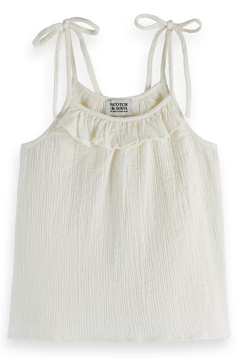 A-LINE FIT TANK-TOP IN ORGANIC COTTON VANILLA by Scotch & Soda