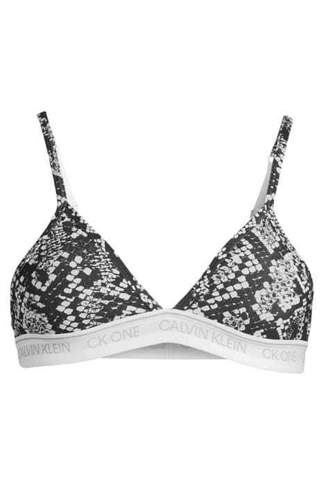 UNLINED TRIANGLE, 1BP RATTLESNAKE PRINT_BLACK by Calvin Klein