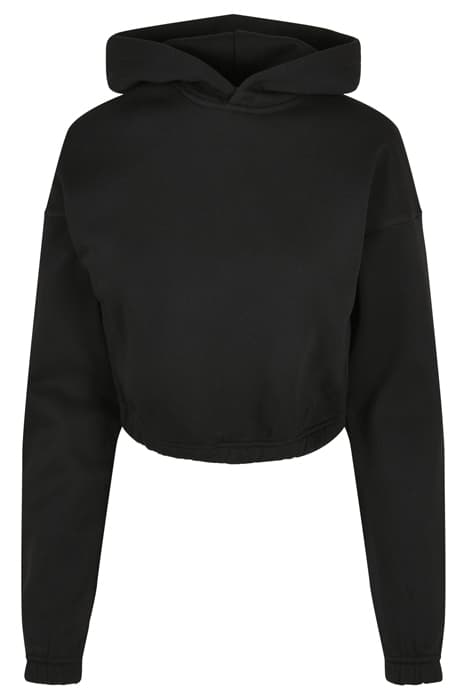 LADIES SHORT OVERSIZED SWEAT HOODY BLACK by Urban Classics