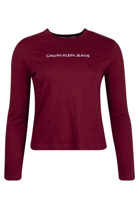 EO/ INST LS TEE VIRGINIA RED by Calvin Klein