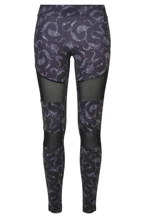 LADIES TECH MESH AOP LEGGINGS BLACKPAISLEY by Urban Classics