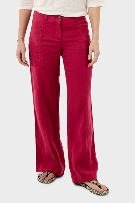 COMFORT FIT LINNEN ELBA BROEK RED BUD by Sandwich