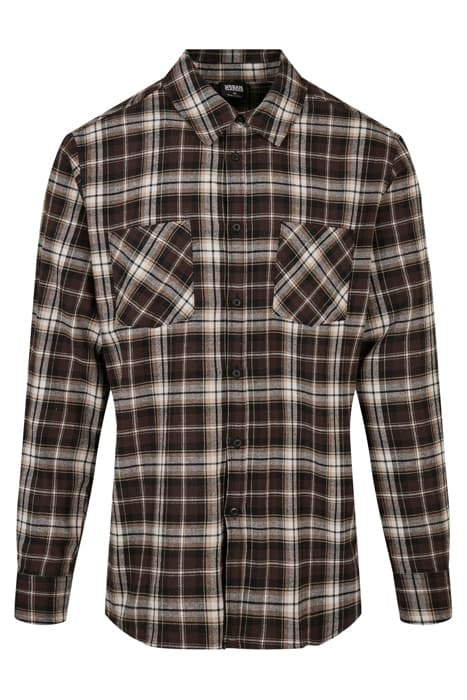 CHECKED ROOTS SHIRT DARKGROUND/WARMSAND by Urban Classics