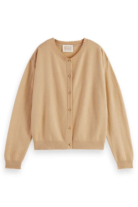 SOFT WOOL CARDIGAN MADE WITH 20% RECYCLED CASHMERE WHEAT by Scotch & Soda