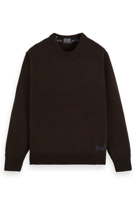 RELAXED RECYCLED WOOL CREWNECK PULLOVER EARTH MELANGE by Scotch & Soda