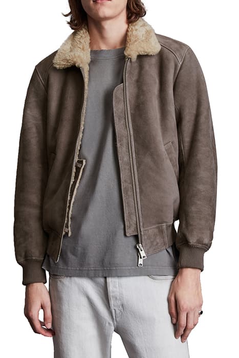 FERLAND SHEARLING JA INOX GREY/NATURAL by AllSaints