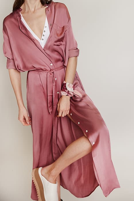 FLOWY SHIRT DRESS RAISIN by 10DAYS