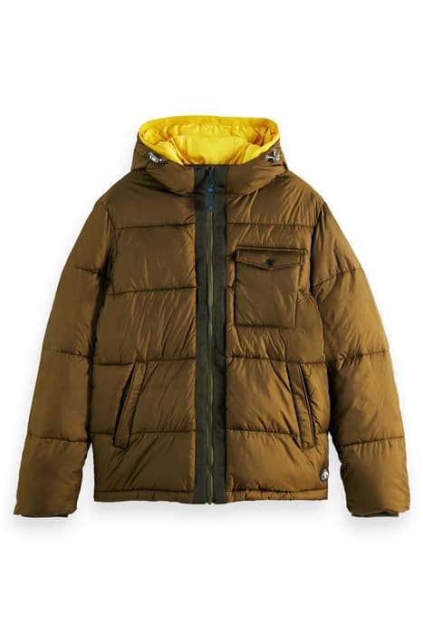 HOODED PUFFER JACKET MILITARY by Scotch & Soda