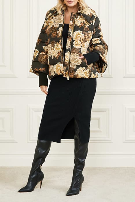 SHARON PUFFER JACKET AFTER DARK FLORAL PR by Marciano by Guess