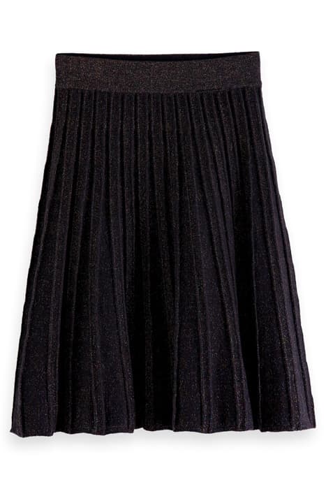 PLEATED KNITTED GLITTER SKIRT NAVY MELANGE by Scotch & Soda